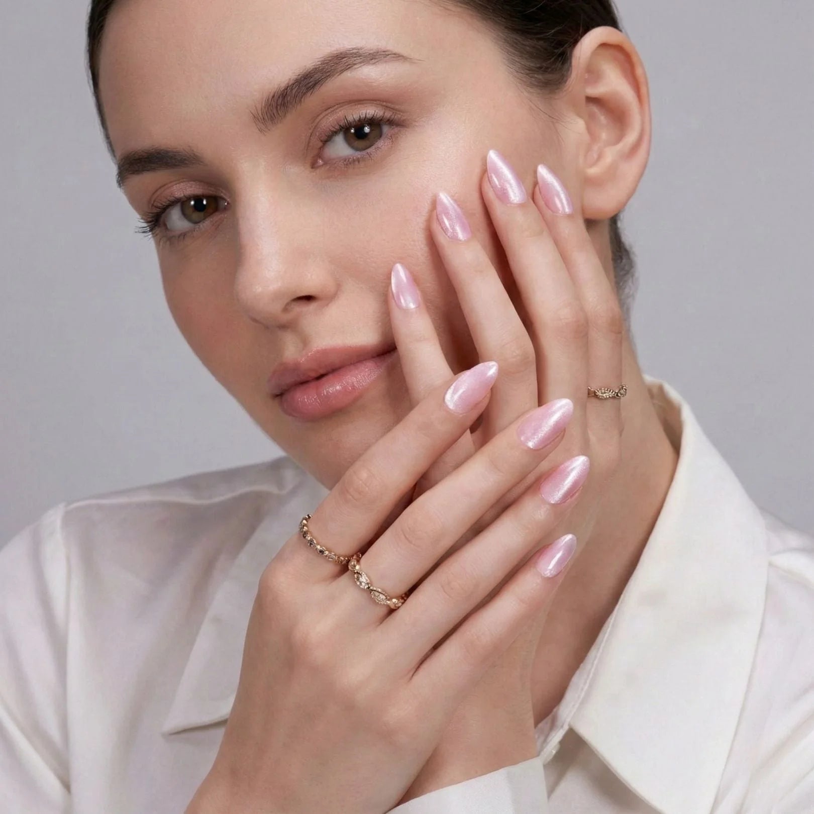 Detaljbild av Powder Puff — babyrosa pearl chrome