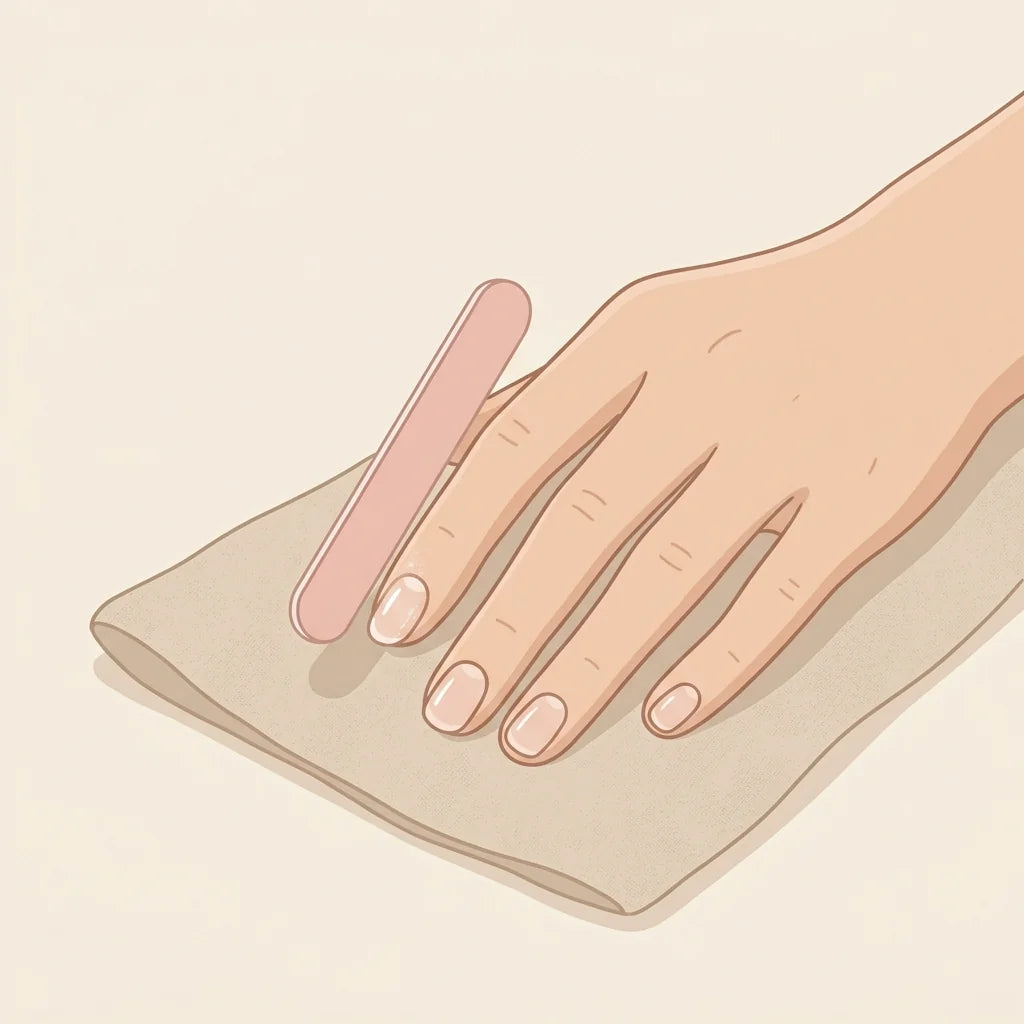 Illustration : limer l’ongle avec une lime